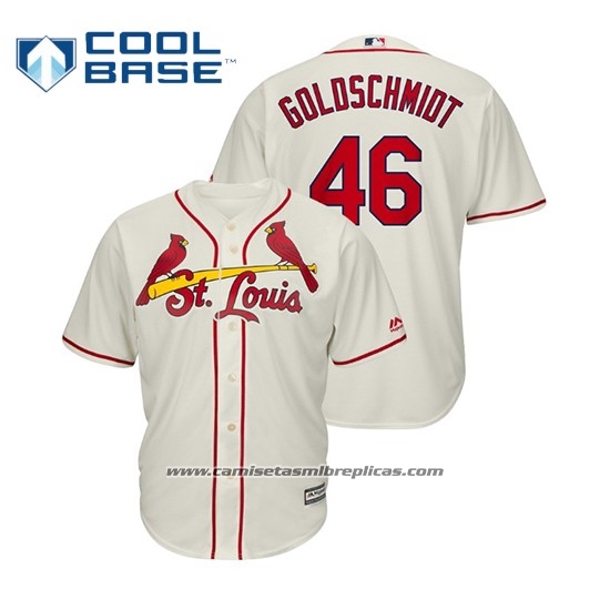 Camiseta Beisbol Hombre St. Louis Cardinals Paul Goldschmidt Cool Base Alterno Crema